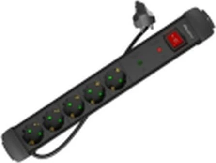 1.50m Lanberg Steckdosenleiste Schwarz 5 (SP1-05F-0150-BK)