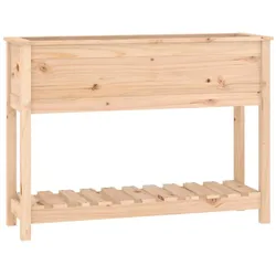 vidaXL Pflanzkübel mit Ablage 111,5x34,5x81 cm Massivholz Kiefer