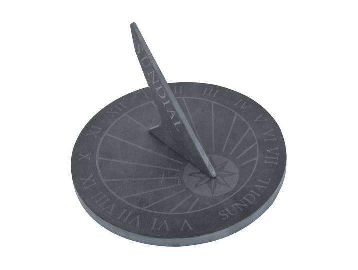 Standuhr ESSCHERT DESIGN Esschert Design rund , grau, H:1,6cm, Materialmix, Standuhren, Standuhr