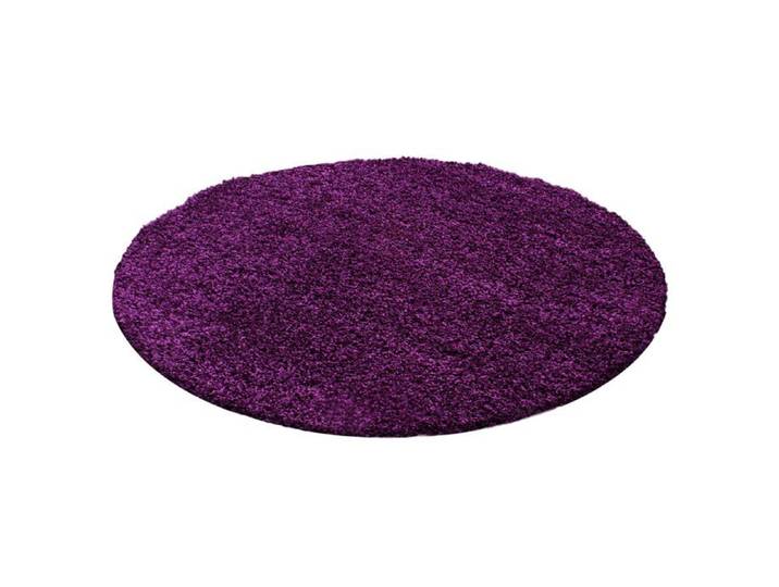 SHAGGY - Tapis Uni Rond - Violet 160 x 160 cm