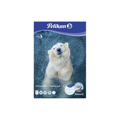 Pelikan Zeichenblock A4 Tiermotiv mit 20 Blatt