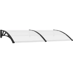 vidaXL Türvordach Schwarz 200×100 cm PC