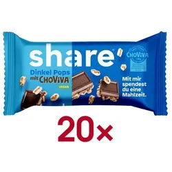 Share Schokoriegel »Dinkel Pops mit ChoViva« 20 Stück braun