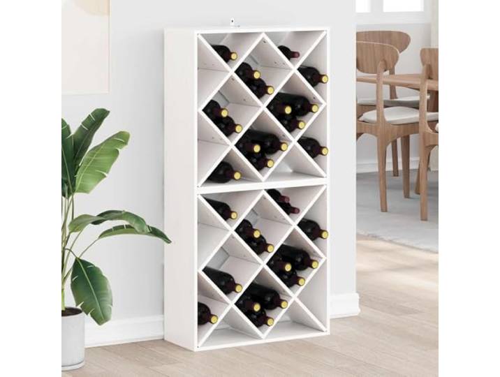 HGFDSAWE 2er Set Weinregal aus massivem Kiefernholz, Standregal, 62x25x62 Modulares Design, Stabiler Stand für Küche & Wohnzimmer, Platzsparend