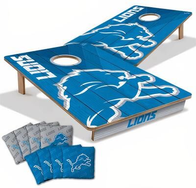 Skip's Garage Detroit Lions NFL Tailgate Cornhole Board Set