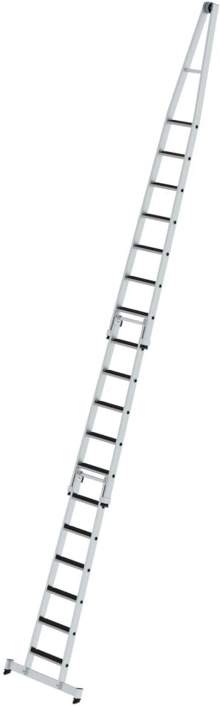 Munk Stufen-Glasreinigerleiter-Satz mit nivello®-Traverse und clip-step R13 3-teilig (040737)