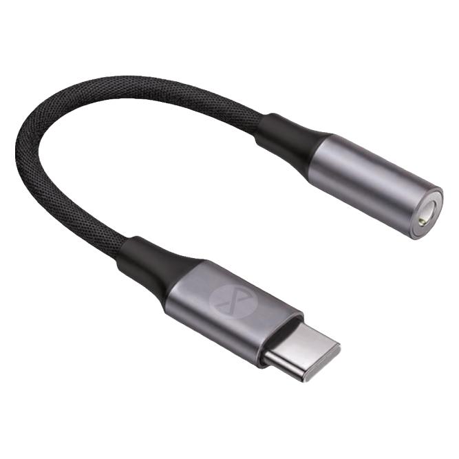 Forever Adapter Audio AJC-01 Klinke 3,5 mm - USB-C schwarz (TFADAPT004)