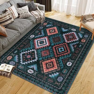 Garvee Boho Origintal Moroccan Trellis Rustic Area Rug Home Decor