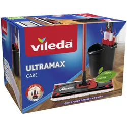 Vileda Ultramax Care Sensitive Komplett Set, Reinigungsutensil, Rot, Schwarz