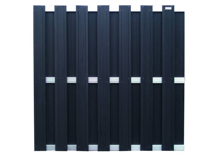 Tuinscherm schutting composiet antraciet alu 180x180cm