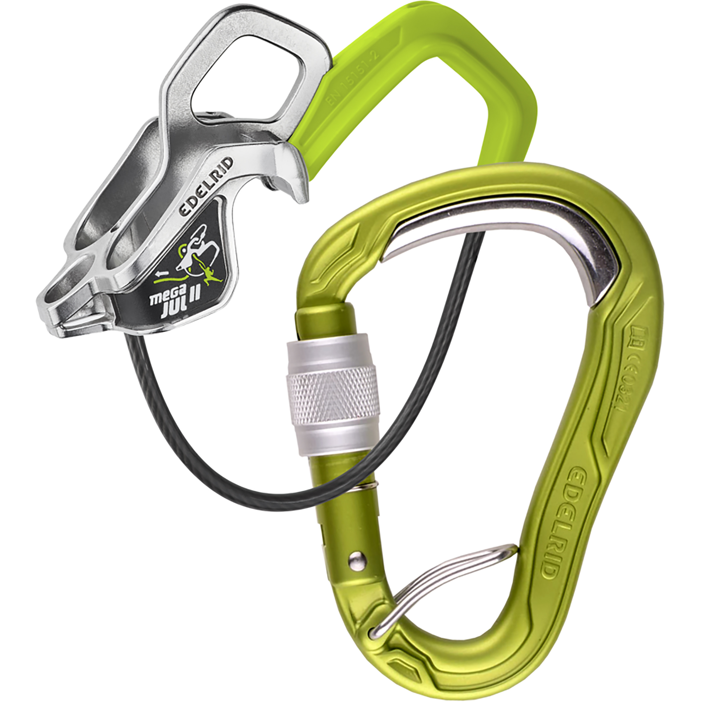 Edelrid Mega Jul Belay + Bulletproof Screw Set Sicherungsgeräte gruen Alpinklettern | Sportklettern