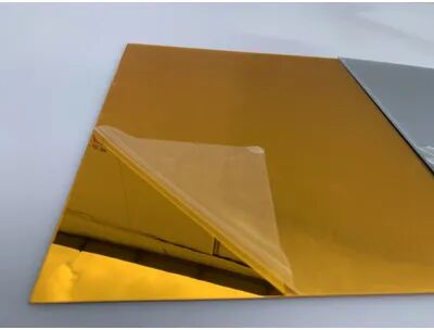 Fusion Finds Gold Acrylic Mirror Sheet Set 5 Pack Decorative Mirror Acrylic Panels For DIY Wall Decor bright Gold Mirror s