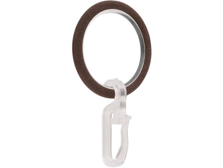 Gardinenring GARESA Ring mit Haken Gr. 1, rot (rostrot), Ø:16cm, Gardinenbefestigungen, Gardinenring, für Durchmesser bis 16 mm, einfache Montage