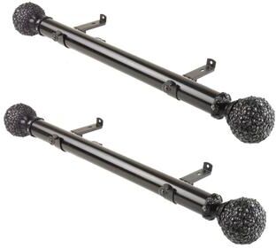 "InStyleDesign Eden 1.5"" Side Curtain Rod - Set of 2"