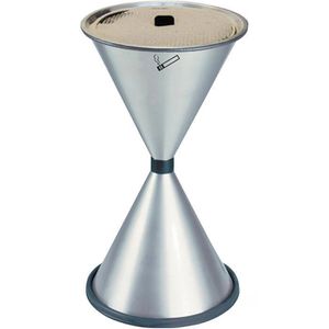 TKG Aschenbecher Diabolo, 350037, für Outdoor, Standascher aus Aluminium, 41 x 77 cm, silber
