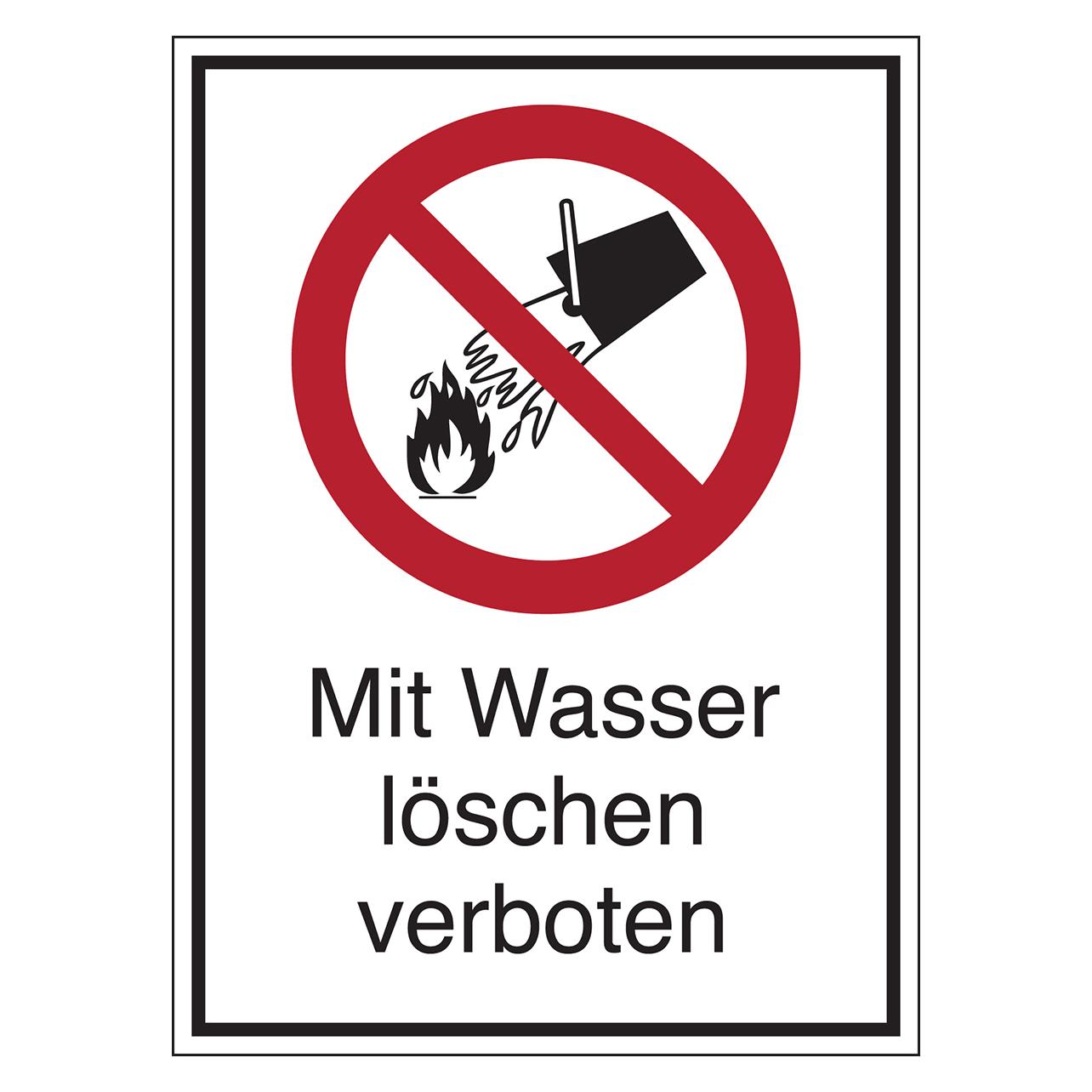 Brady STD-421-131x185-B7541, Verbotsschilder - Mit Wasser löchen verboten (800489)