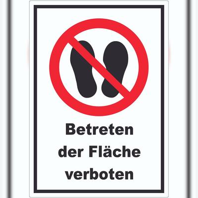 HB-Druck Betreten der Fläche verboten Aufkleber A7 (74x105mm)