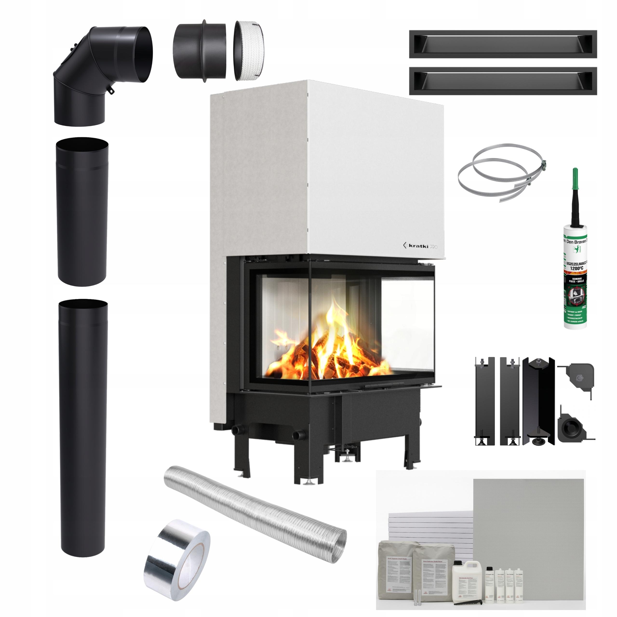 Kamineinsatz KRATKI REGNOR 8 kW 200 Montage- und Einbausatz