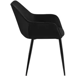 CLP 2er Set Esszimmerstuhl Luena Stoff - Farbe: schwarz, Material: Stoff