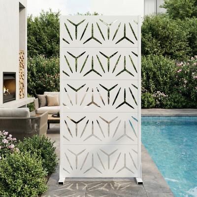 Lirago Outdoor Freestanding Metal Privacy Screen Decorative Partition Panel for Patio Garden Balcony