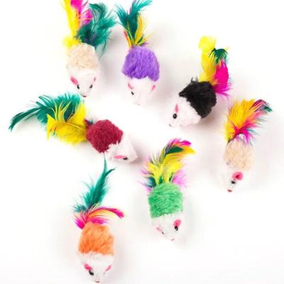 Uplifted Finds Soft Wool Feathered Mouse Toy random 10 Pcs