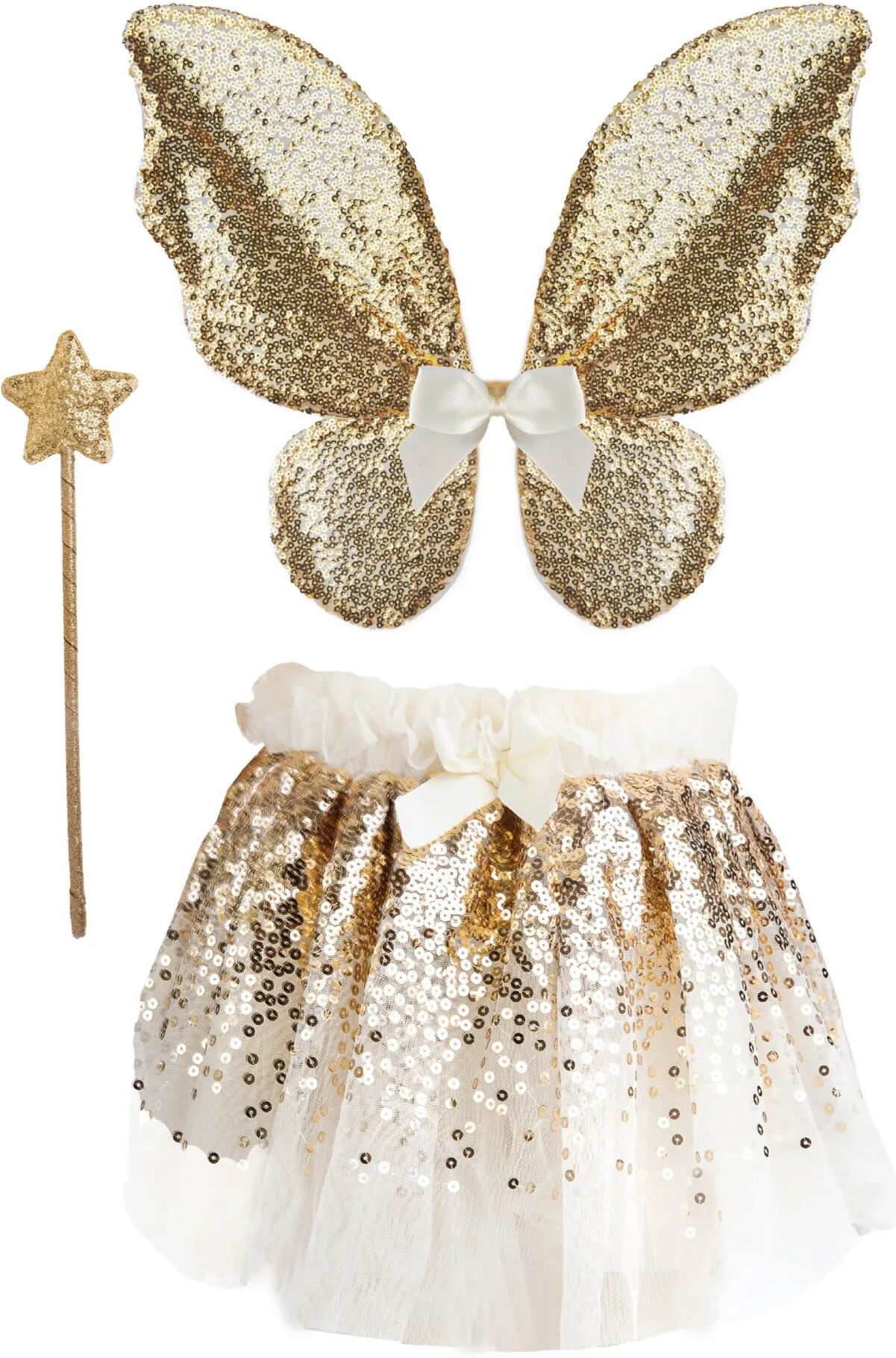 Great Pretenders Déguisement Papillon sequin Doré 4/6 ans