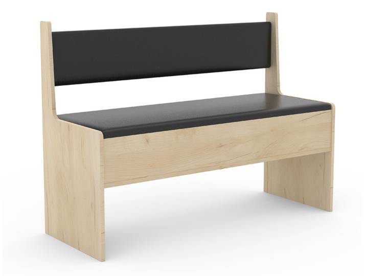 Bank VCM Holz Eckbank Sitzbank Bank Truhe Esal Breite 110cm , braun (anthrazit, honig, eiche), B:110cm T:42cm, Obermaterial: 100% Holz Wood., Sitzbänke, Bank