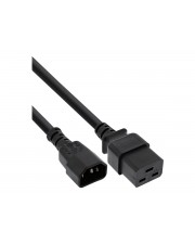 InLine Netz Adapterkabel IEC-60320 C14 auf C19 3x1,5mm² max. 10A schwarz 0,5m 0,5 m IEC (16659I)