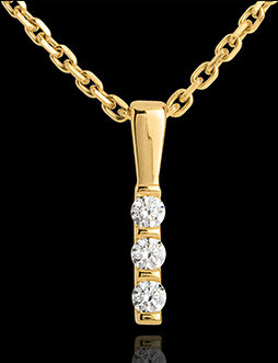 Edenly AnhÃ¤nger Trilogie Talisman in Gelbgold - 3 Diamanten