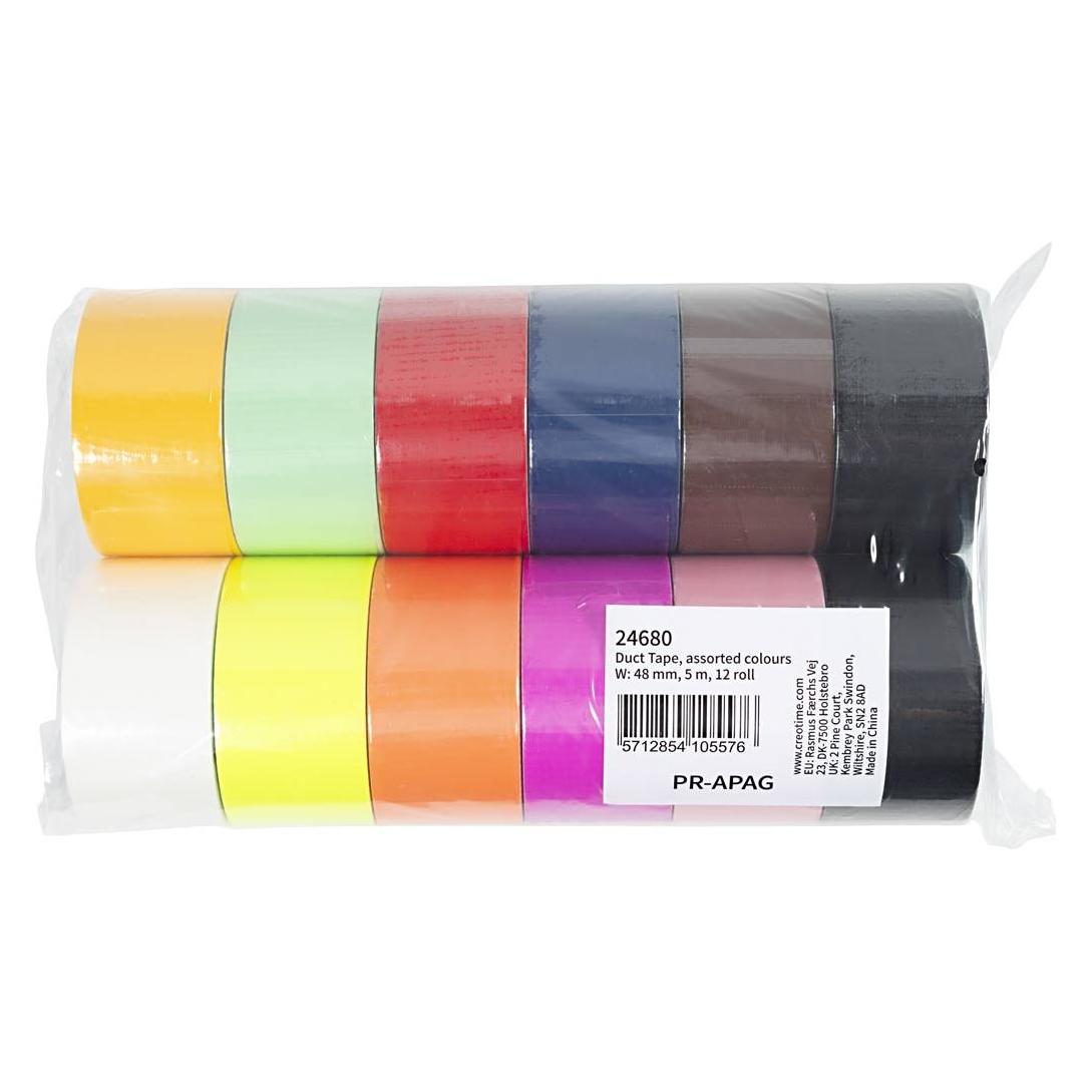 Creativ Company Gewebeband Duct Tape 48 mm x 5 m, Mehrfarbig (48 mm) (24680)