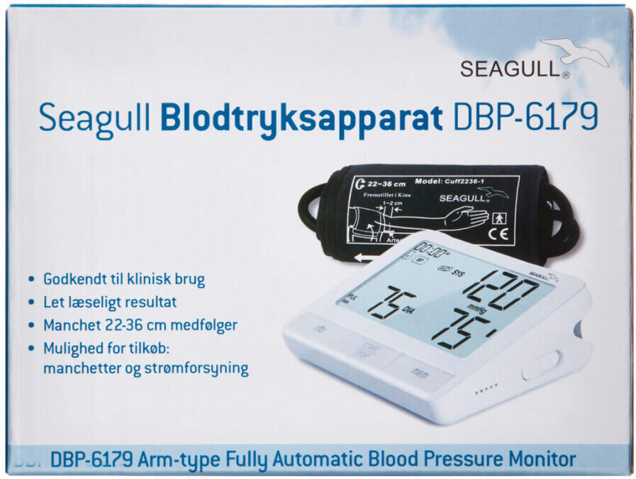 Seagull Blodtryksapparat til overarm DBP-6179 Medicinsk udstyr 1 stk