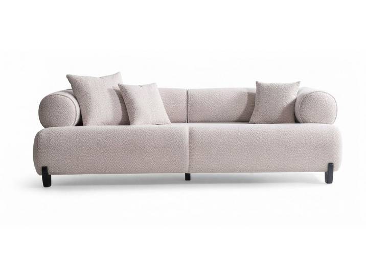 Xlmoebel 3-Sitzer Moderner 3-Sitzer Sofa Weiß Luxuriöse Bequem Schick Polstergarn, 1 Teile, Luxuriöse Bequemlichkeit
