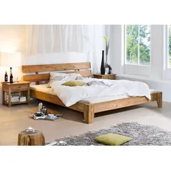 Bett Sheesham 180x200  braun geölt NATURE BROWN #512