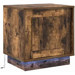 vidaXL Nachttisch Geräucherte Eiche 44 x 34.5 x 45 cm Holzwerkstoff