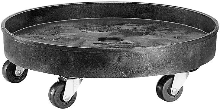 Fahrwagen, universell, für Rundtonne, 5 Lenkrollen, Ø x Höhe 619 x 181 mm Rubbermaid