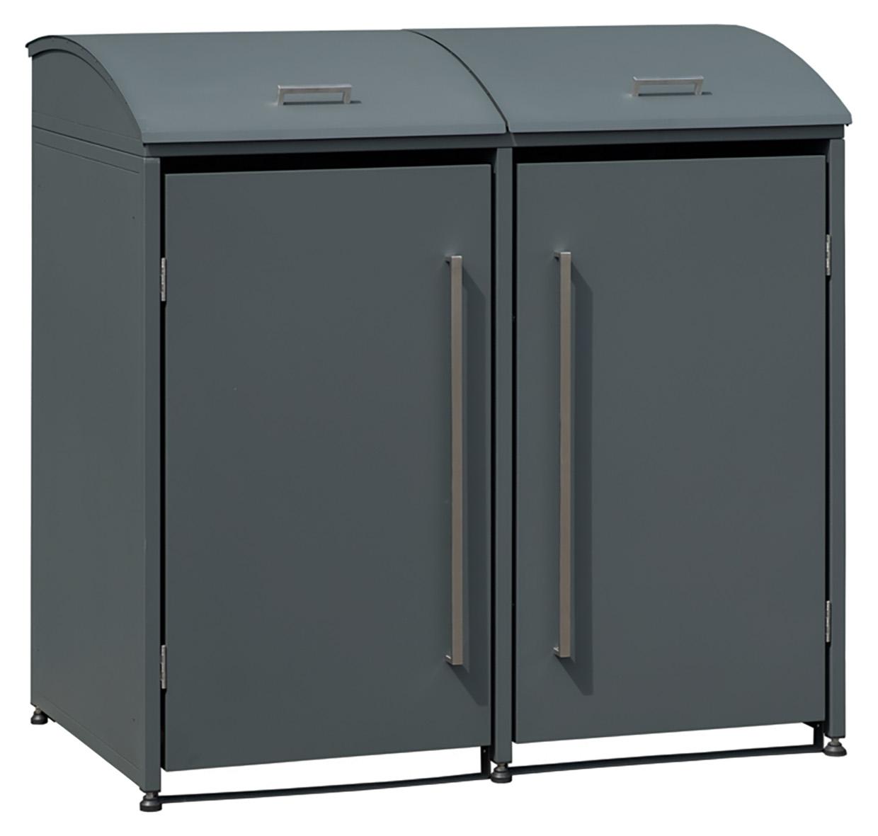Westmann Metall Mülltonnenbox Moderna 2 2x240 L Anthrazit 83x139x135 cm