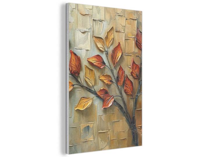 MuchoWow Akustikbild - Baum - Abstrakt - Natur - Kunst - 60x90, Goldfarben, Kunststoff, Rechteckig, 60x90x0.9 cm, Wandverkleidung, Akustikpaneele