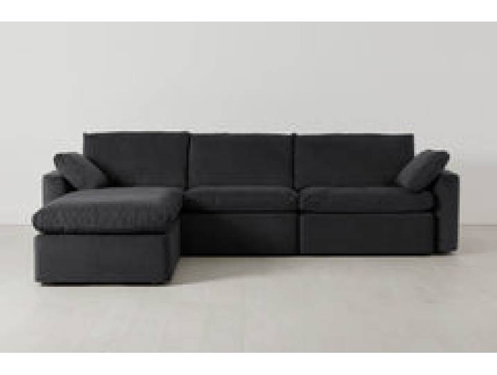 Model 13 4-Sitzer-Sofa mit Chaiselongue links, Dunkelgrau
