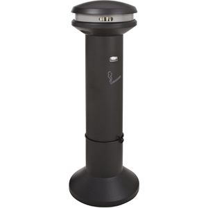 Rubbermaid Aschenbecher Infinity, schwarz, für Outdoor, Standascher aus Metall, 40 x 101 cm, winddicht, 25,4 Liter