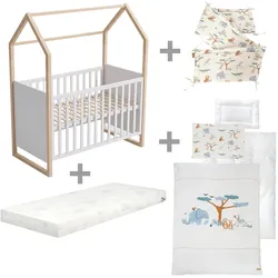 roba Hausbett »Noah« mit Matratze 60 x 120 cm - 67,2x127x153cm - weiß -
