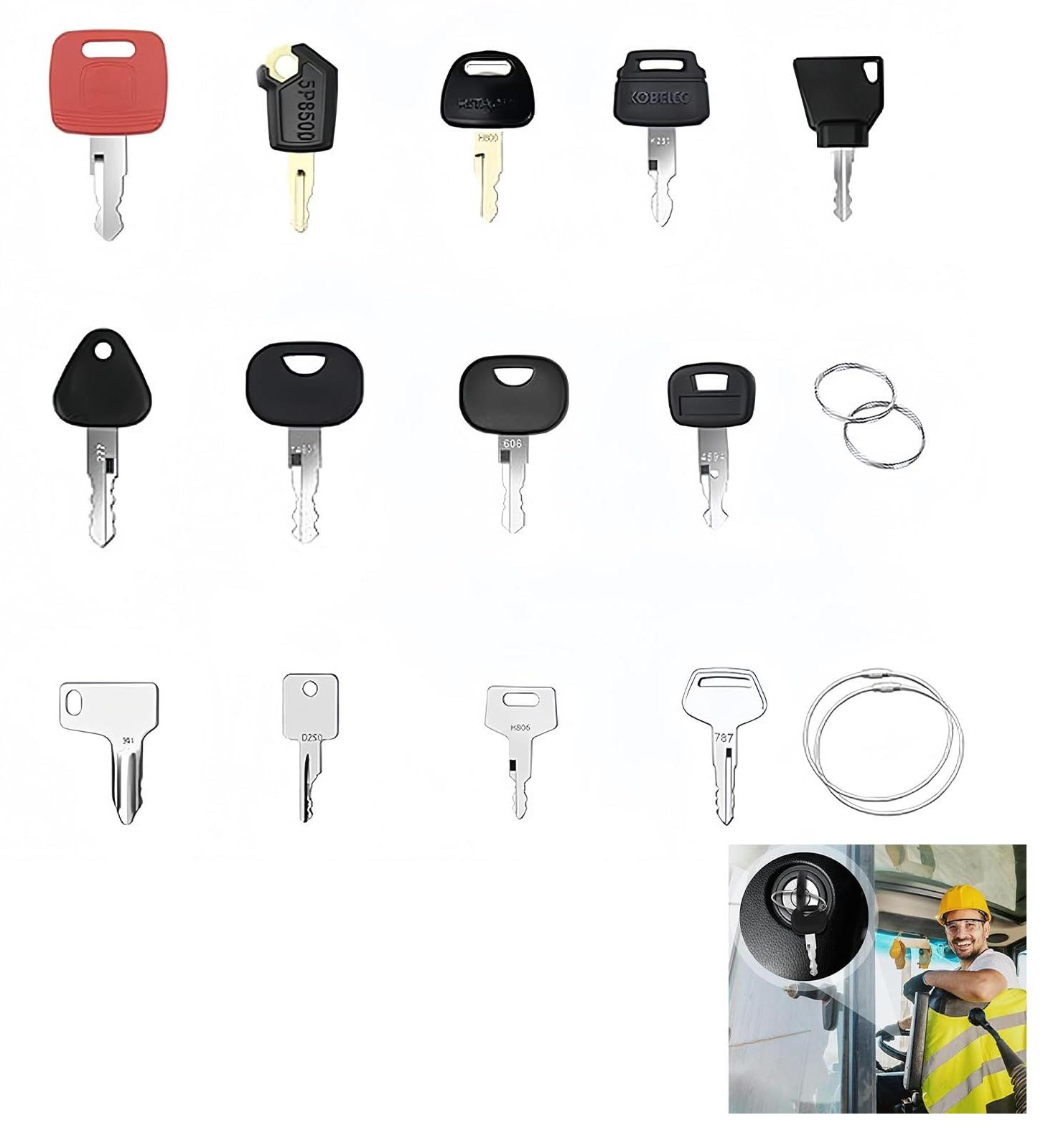 Dripio 17-delige universele sleutelset voor bouwmachines en graafmachines
