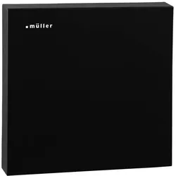Müller KNX 24710 Raumtemperaturregler, Luftgüte-Temperatur-Feuchte-Sensor GS, Thermostat, Schwarz