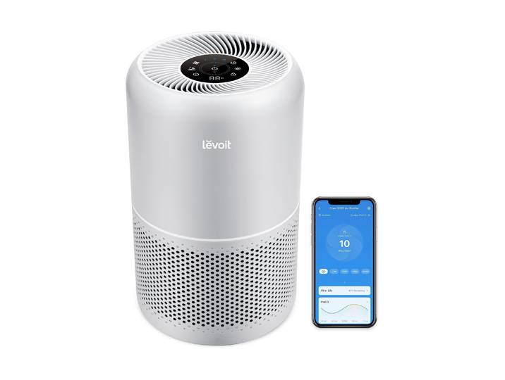 LEVOIT Luftreiniger Core 300S Pro Smart Air Purifier , weiss (grau), B:22cm H:36cm T:22cm, Luftreiniger, 3-Stufen-HEPA-Filtersystem, leiser Reiniger für Allergiker, Luftreiniger