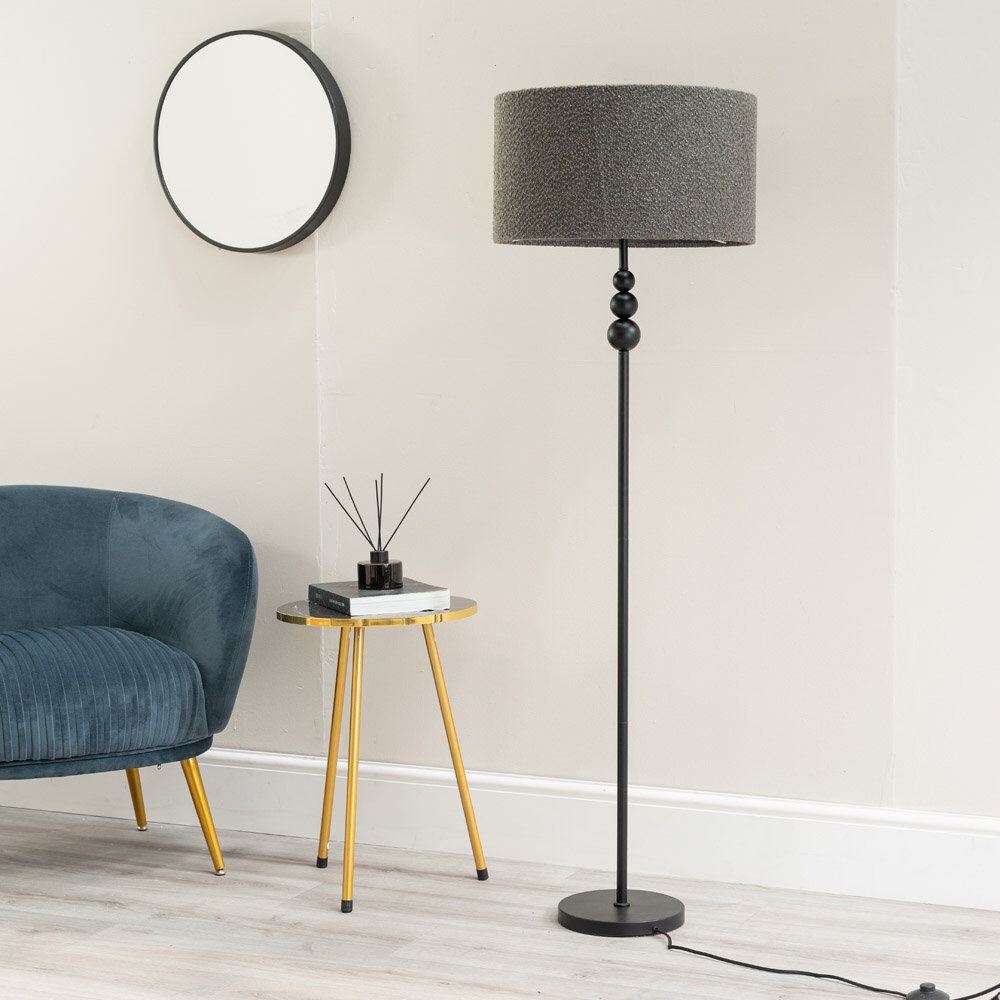 Rosdorf Park Randalia 145 H cm Traditional Floor Lamp Black/Black 145cm H X 45cm W X 45cm D