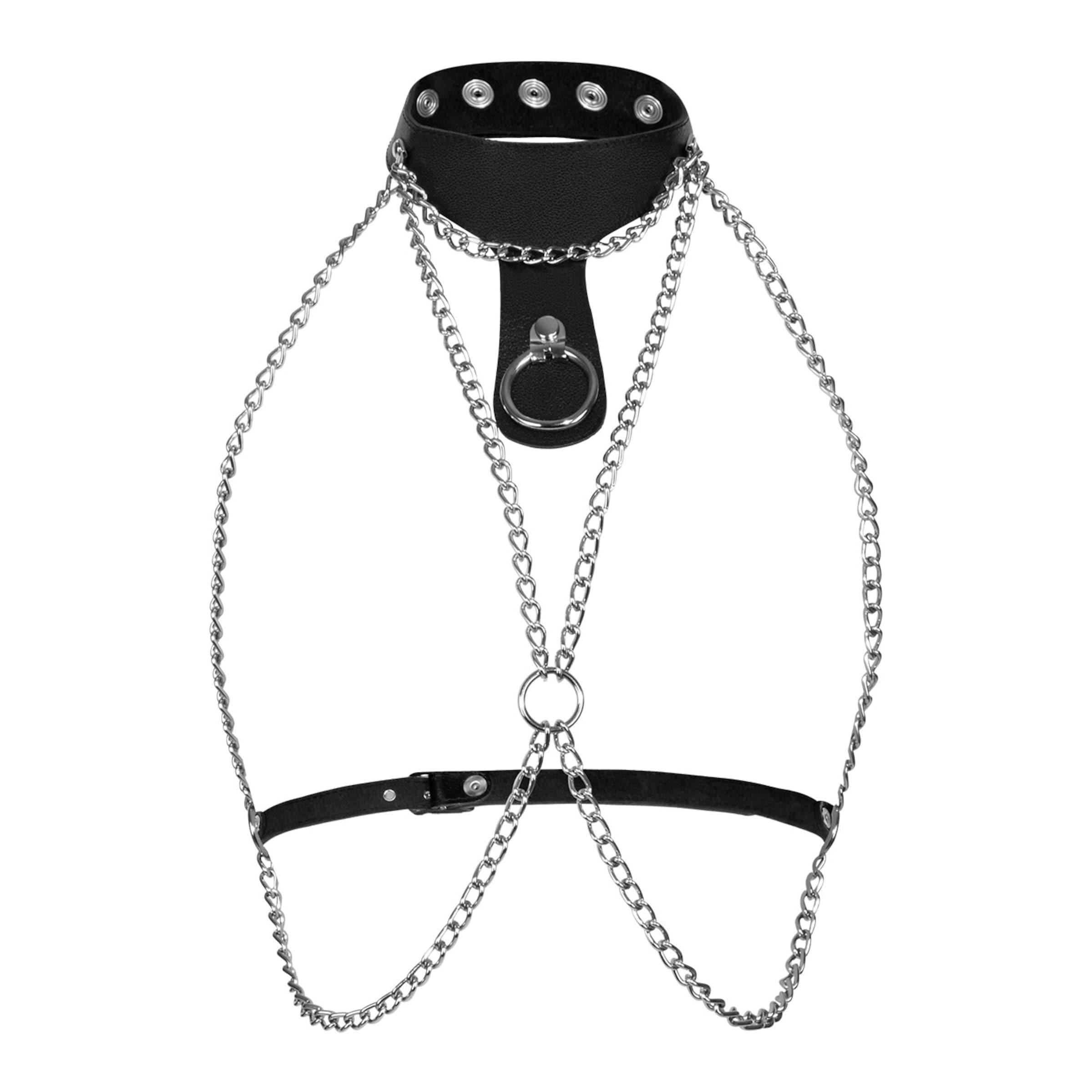 Ketten-Geschirr mit Halsband