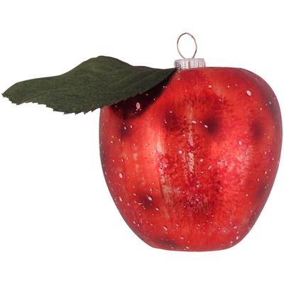 Christbaumschmuck KREBS GLAS LAUSCHA "CBK70009, Weihnachtsdeko rot, Christbaumschmuck", rot, Glas, Weihnachtsbaumschmuck, roter Apfel