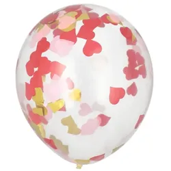 Papstar 72 Luftballons Ø 29 cm mit Herz-Konfetti