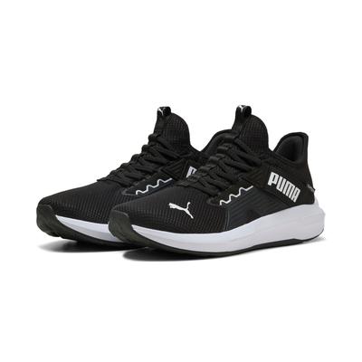 Laufschuh PUMA "SOFTRIDE ENZO 5 SLIP TECH", Damen, Gr. 44, schwarz-weiß (puma schwarz, puma weiß, puma schwarz), Textil, Schuhe Laufschuh, SLIPTECH™ Technologie: praktisches Anziehen ohne Hände
