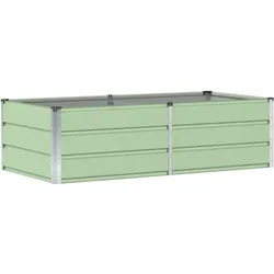 Helloshop26 - Moderner vielseitiger Pflanzkübel für drinnen und draußen 160 x 80 x 45 cm Industriestil grüner Stahl