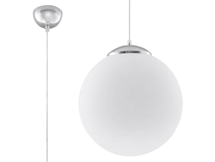 Suspension Acier Blanc/Chromé E27 1 Ugo 40